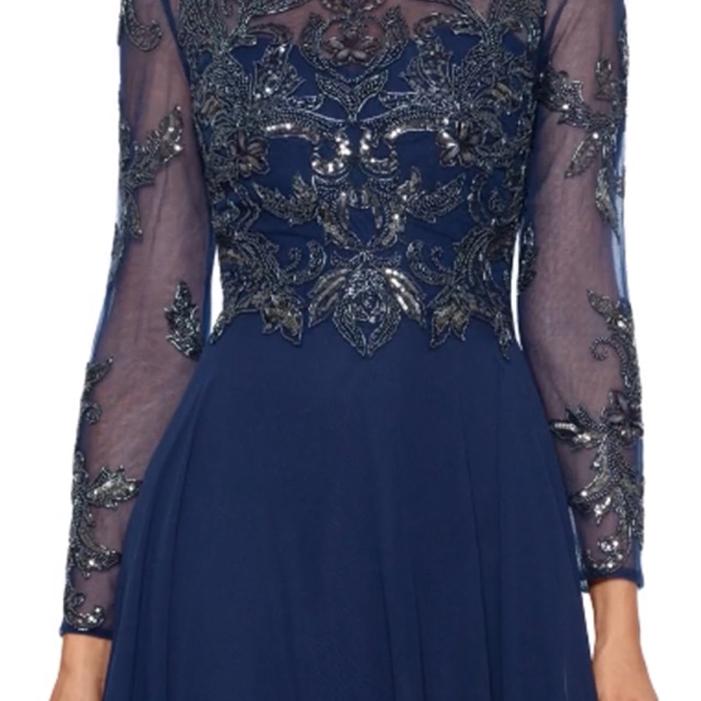 Long Sleeve Beaded Chiffon Gown
XSCAPE